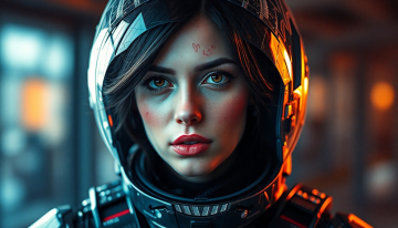 AI generated image of An expressively intricate photorealistic tessellated ink portrait of a woman